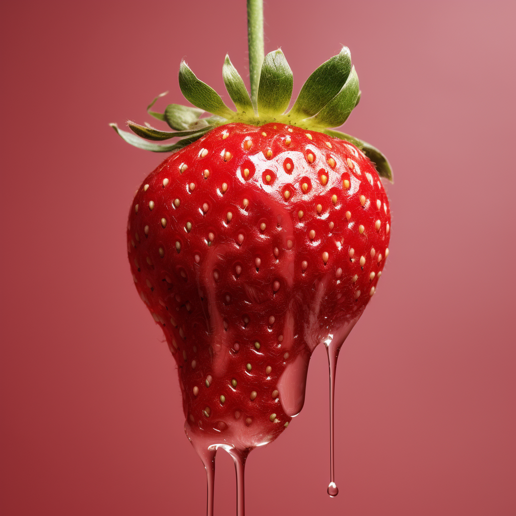 Dry and Wet Strawberry Picture