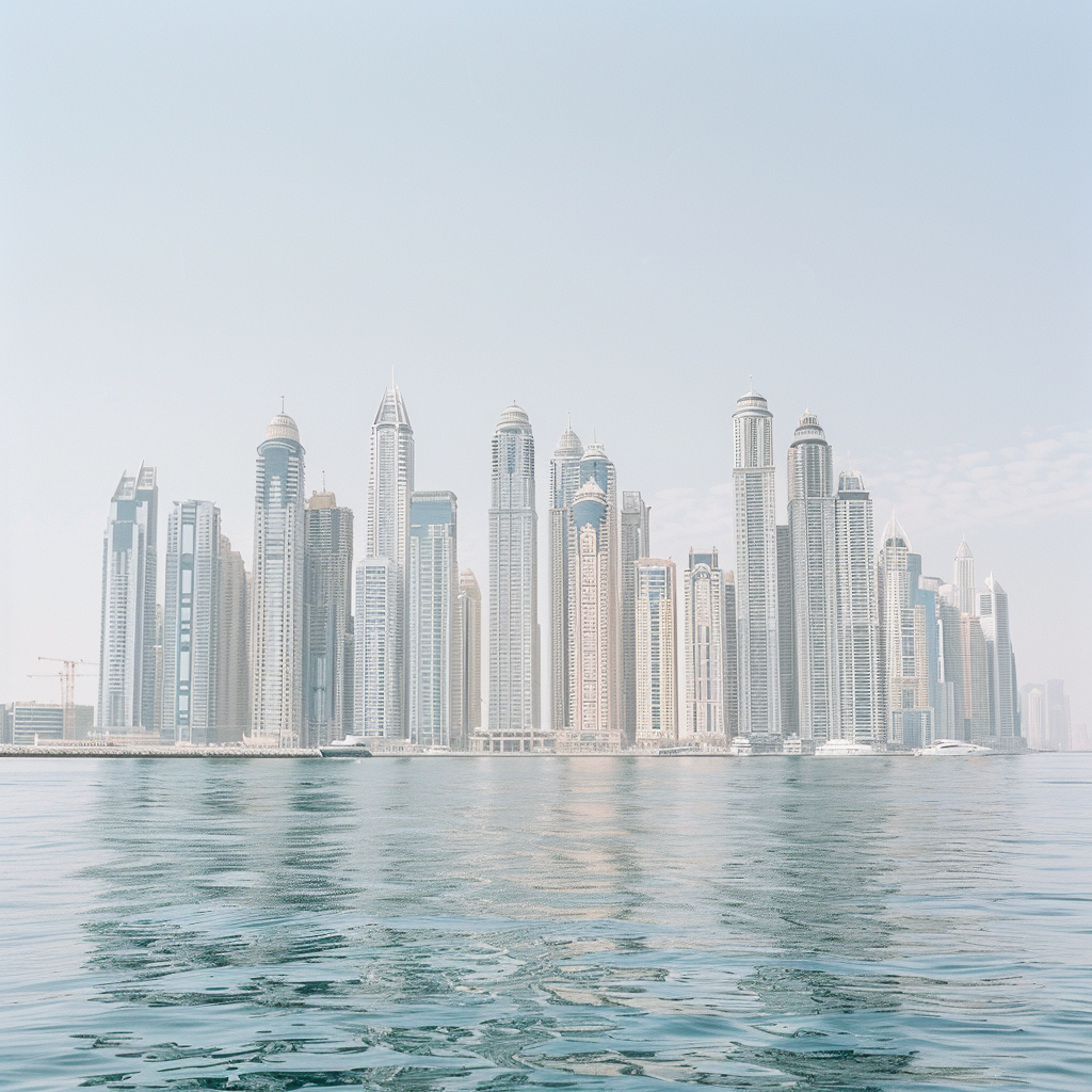 Dubai skyline downtown daytime view