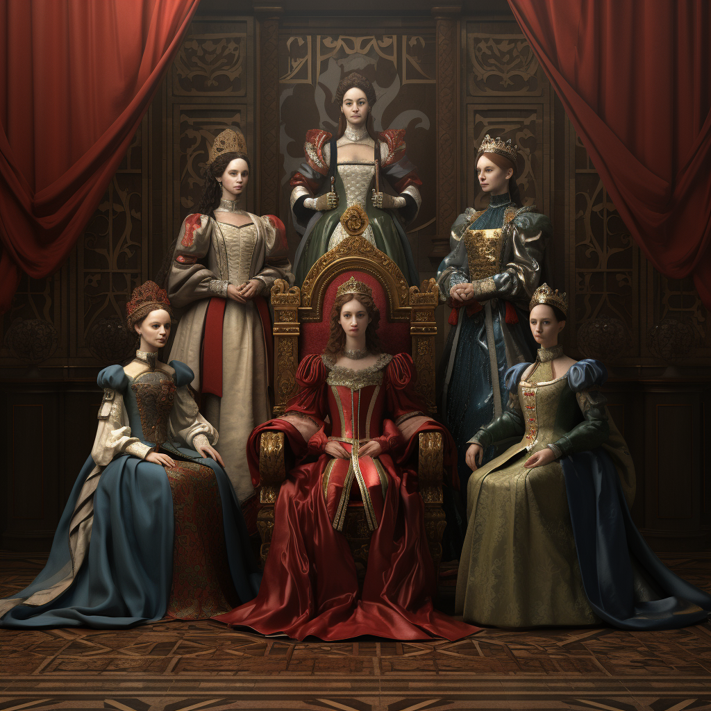 Duchesses on Thrones in House Colors
