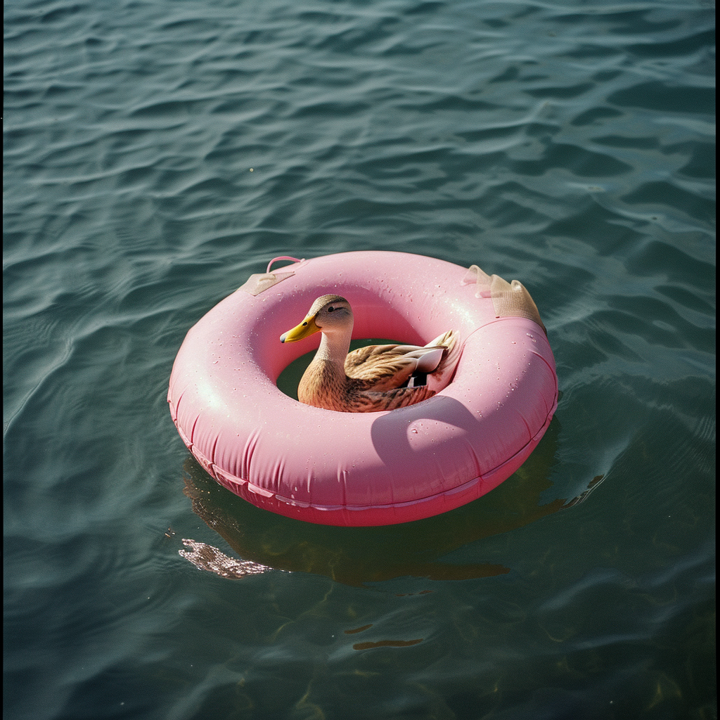 Duck in Pink Lifebuoy