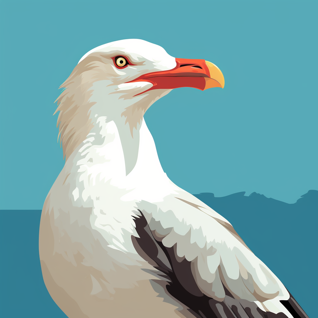 Simple dumb seagull vector