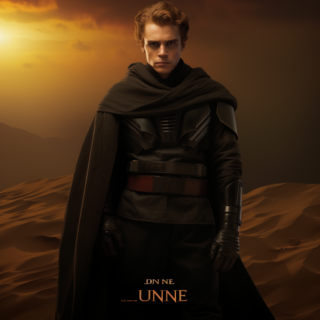 Dune Movie Poster with Hayden Christensen as Anakin Skywalker