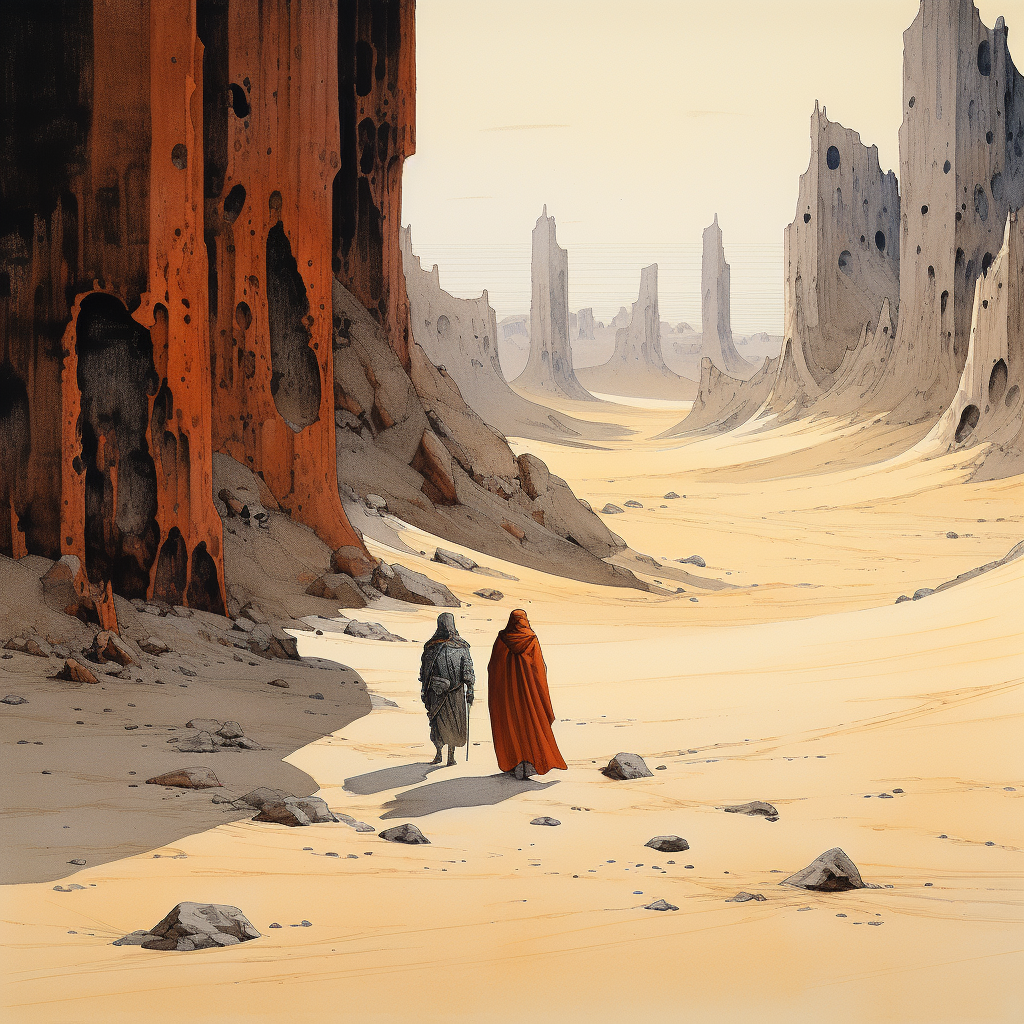 Illustration of Dune by Jean Giraud