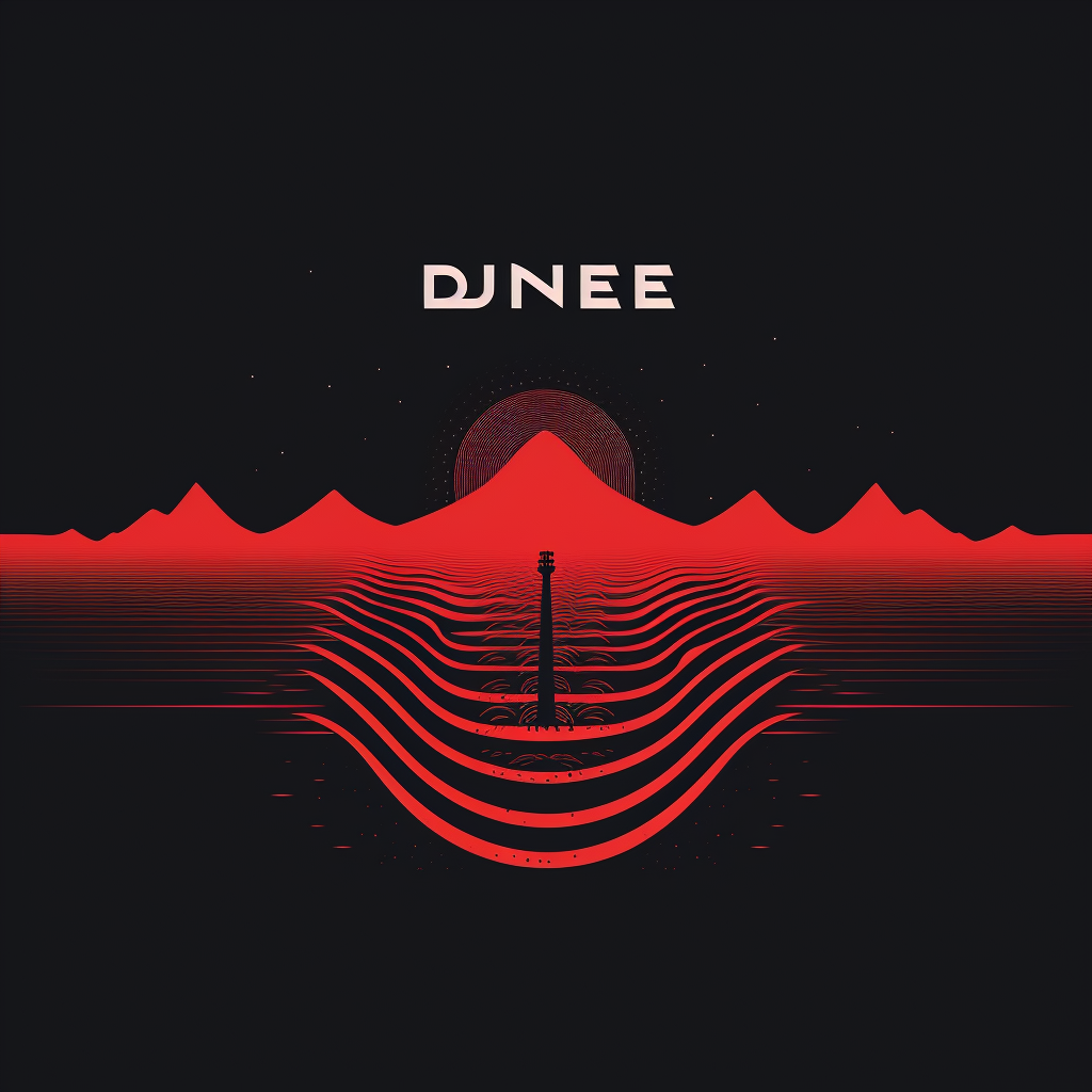 Rock-inspired typography for Dune music band