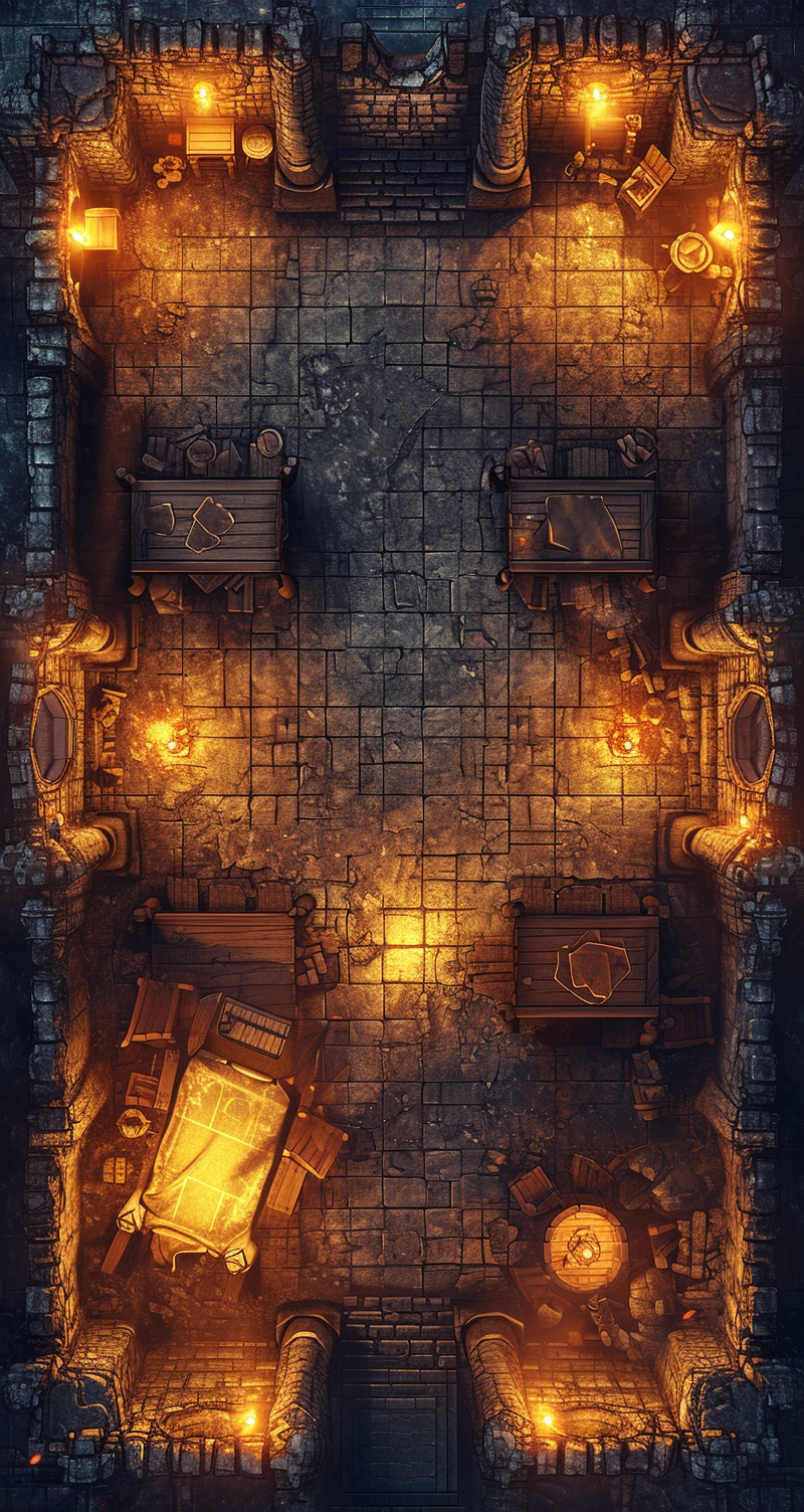 Top Down Dungeon Room Image