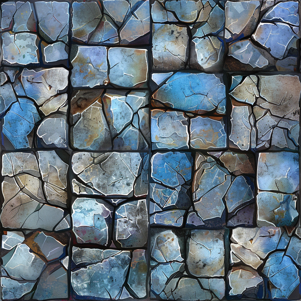 Dungeon stone texture cracked blue