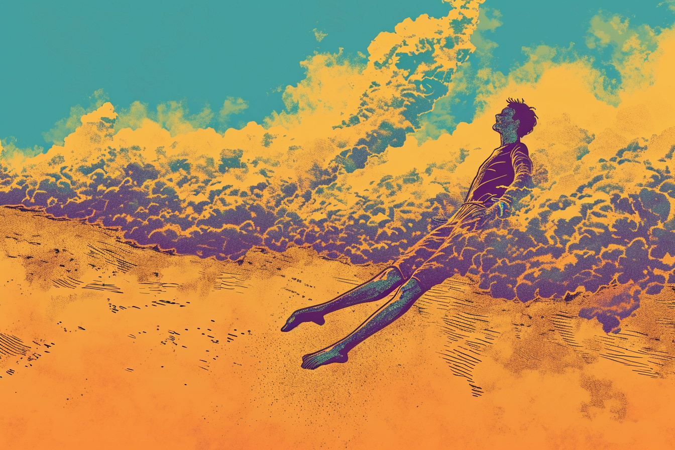 Dust being swept away by wind