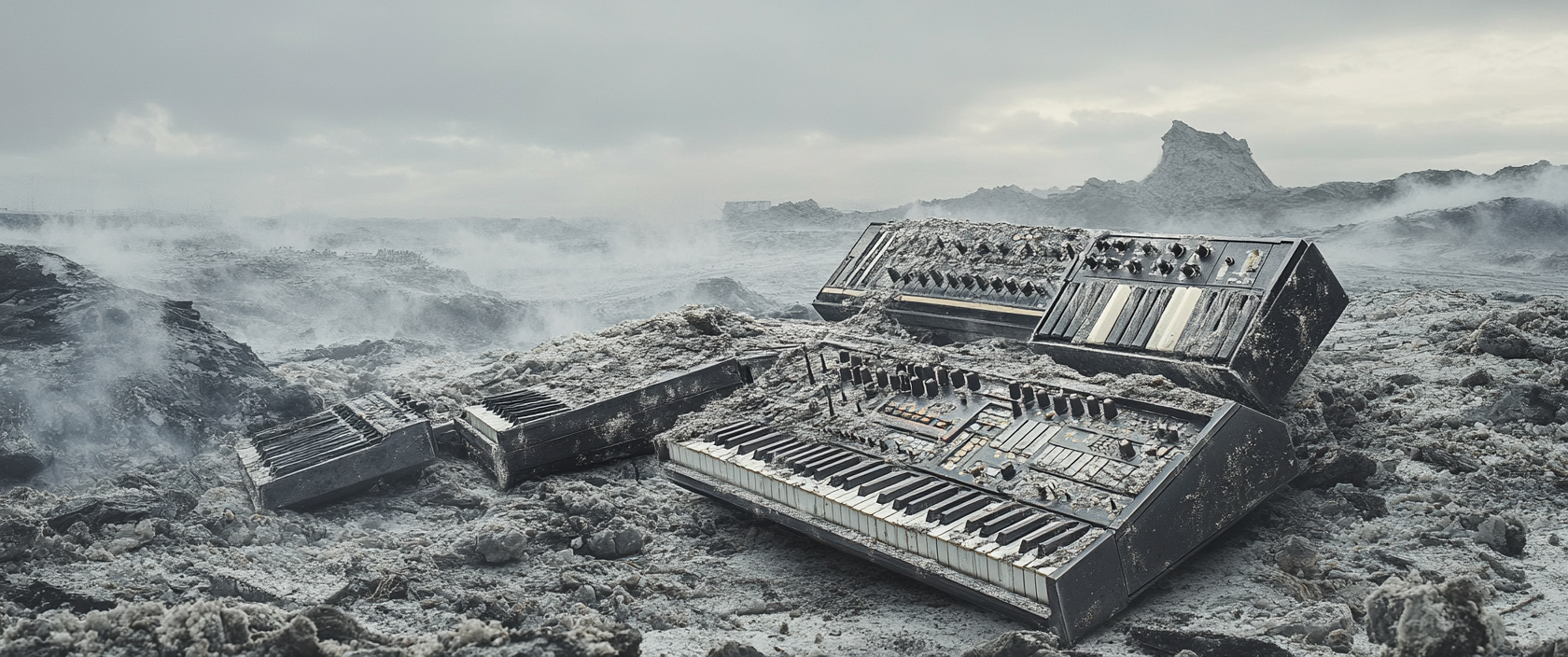 Dusty Synthesizers in Abandoned Setting