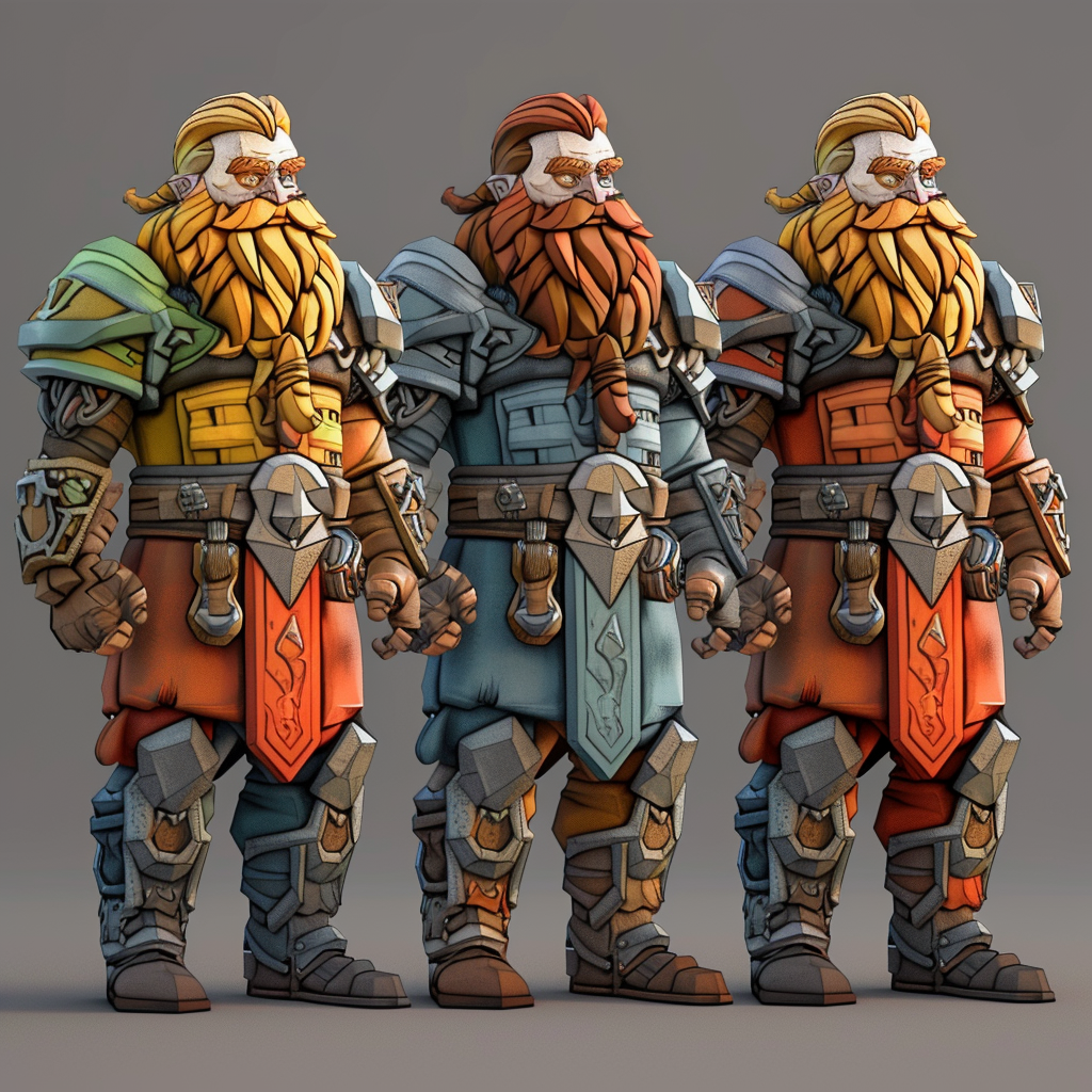 Dwarf Armor Set Unity Game