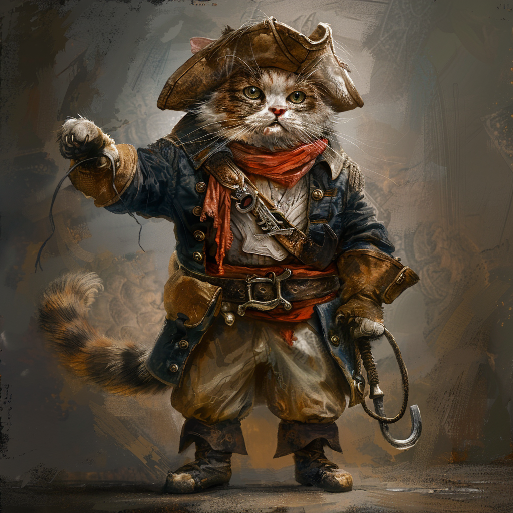 Dwarf cat-folk pirate