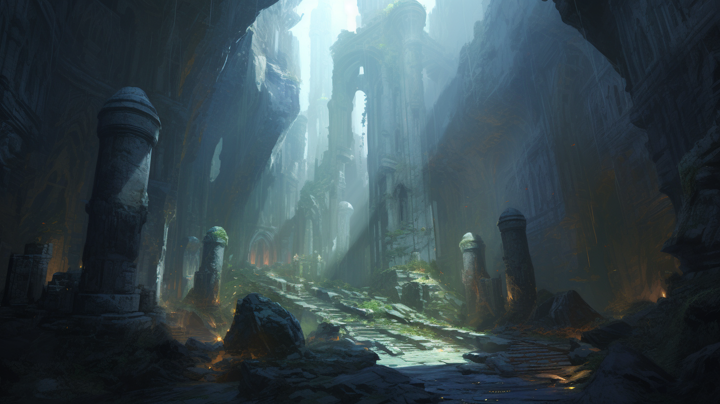 Dwarven Ruins in Morning Glow