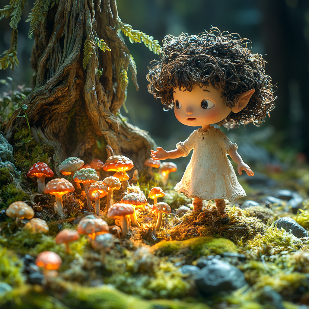 Clay Animation Dwarves Creepy Forest