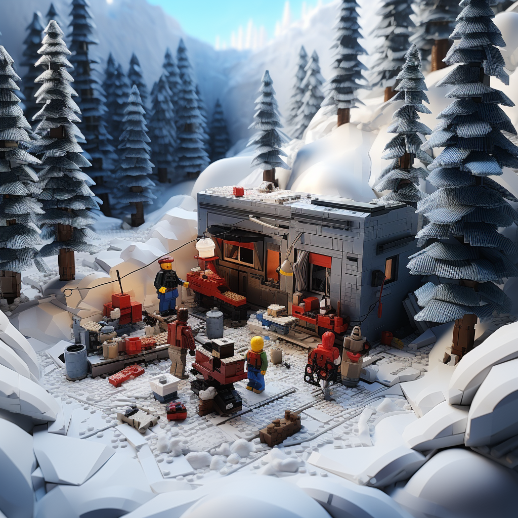 Lego set depicting Dyatlov Pass incident