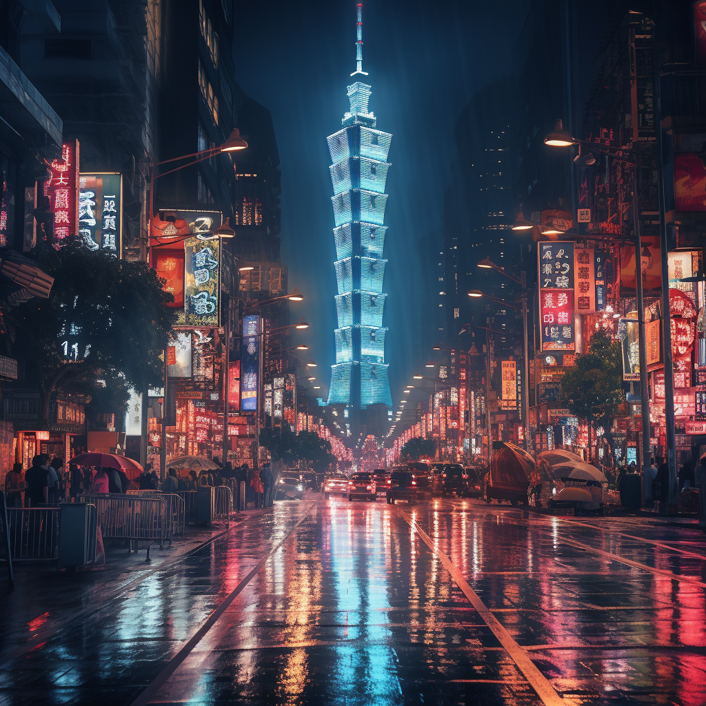 Vibrant Taipei Cityscape