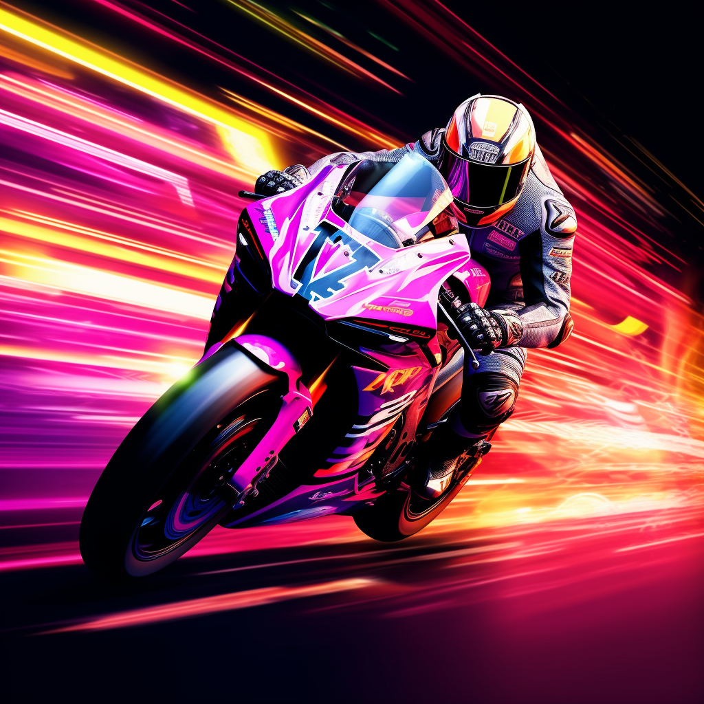 Colorful and dynamic racing graphic design