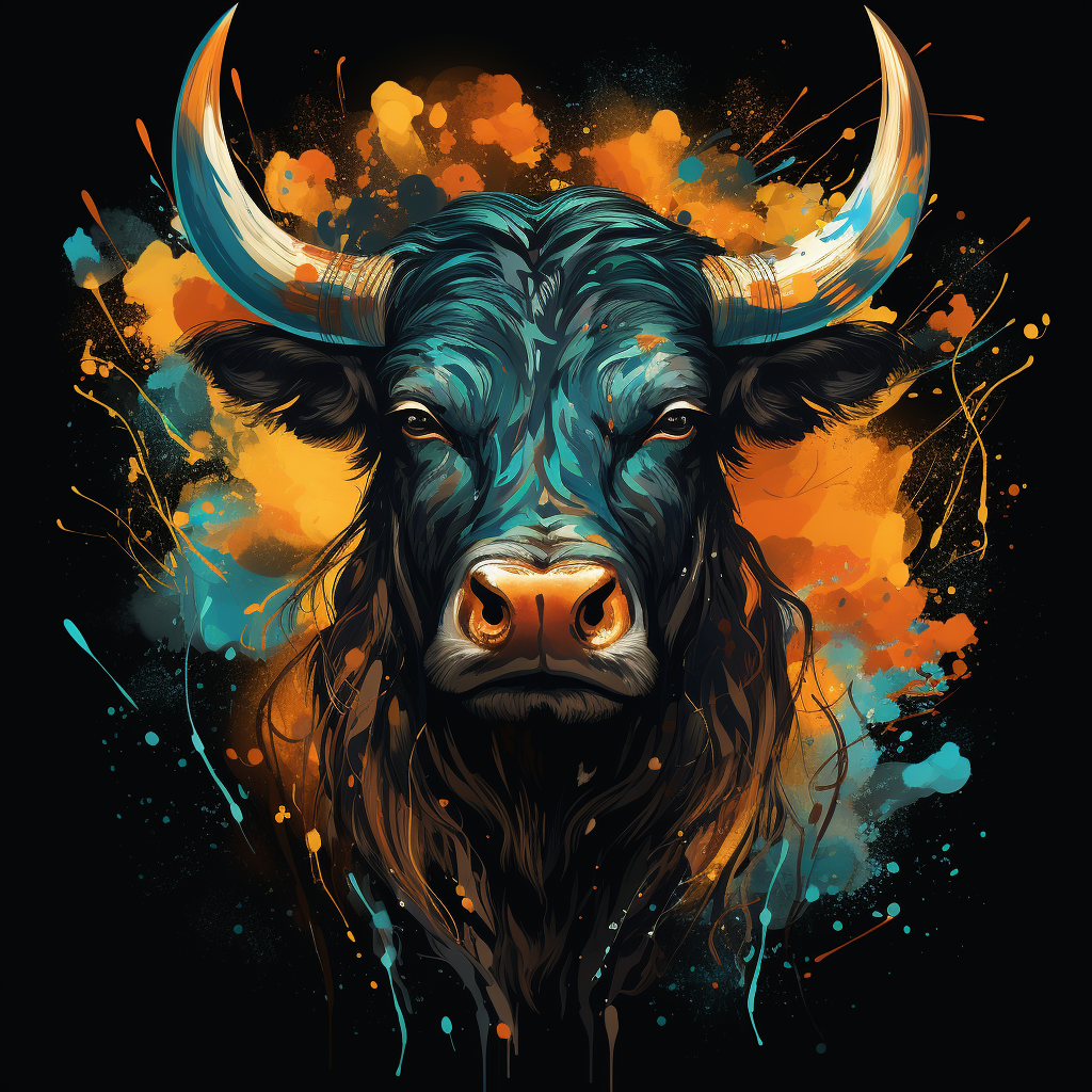 Creative bull t-shirt design