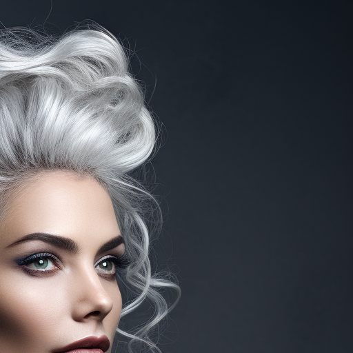 Woman with Flowers in Hair and Striking Gaze