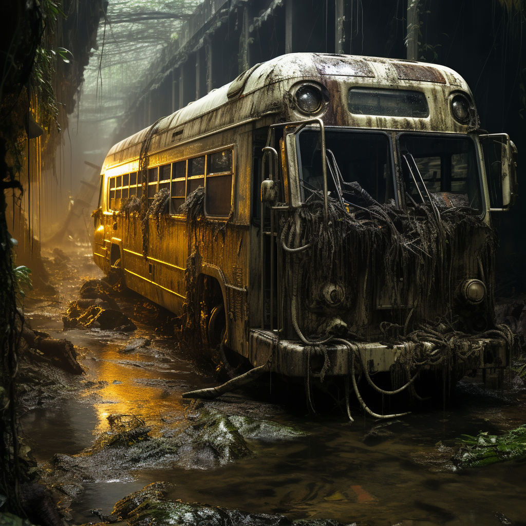 Dystopian underground shuttle with drug-fueled teenagers