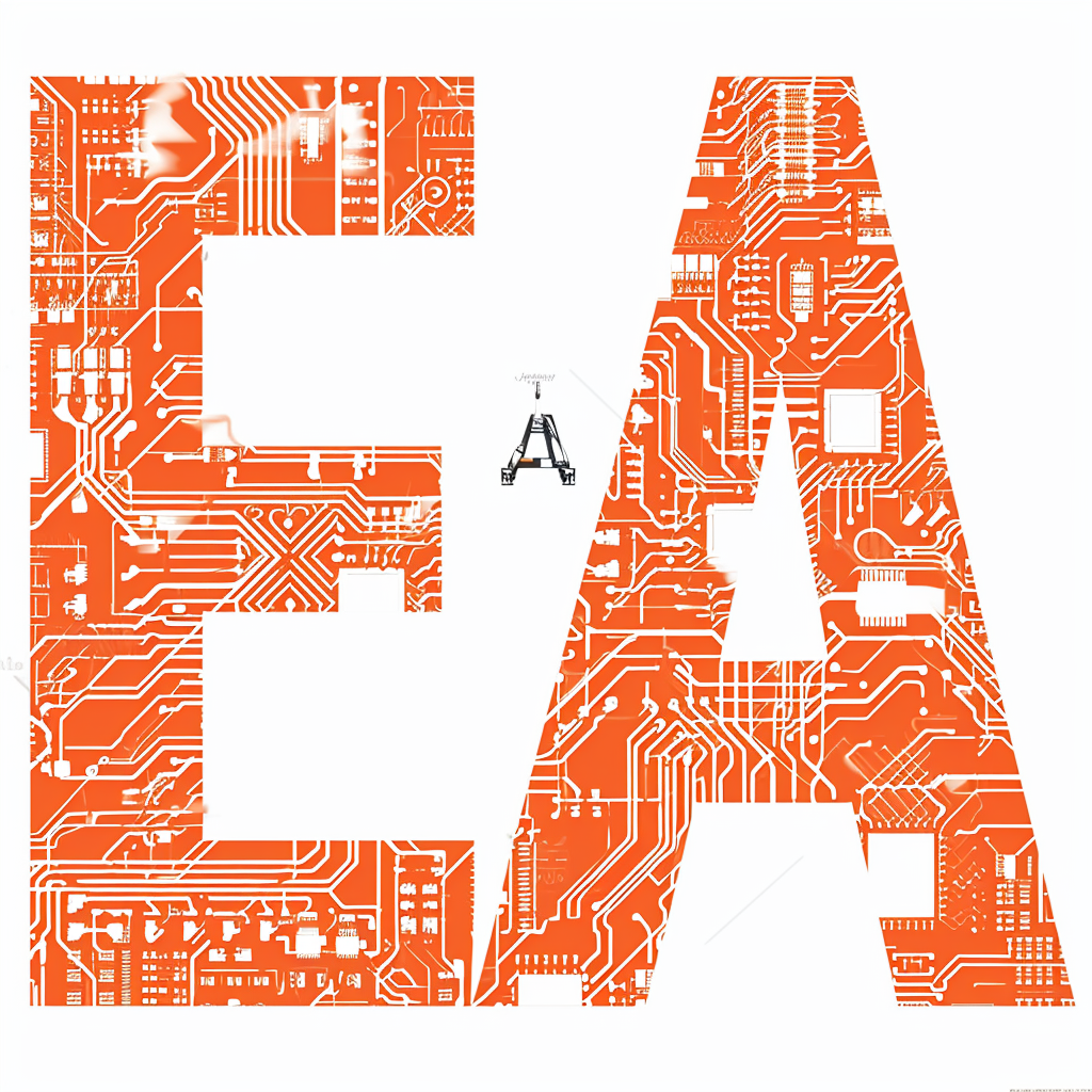 EA circuit computer chip photorealistic elements