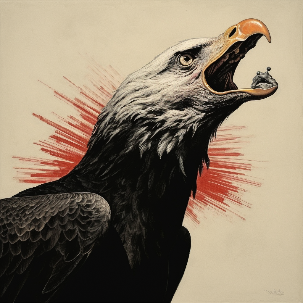 Illustration of an Eagle Bait band cover