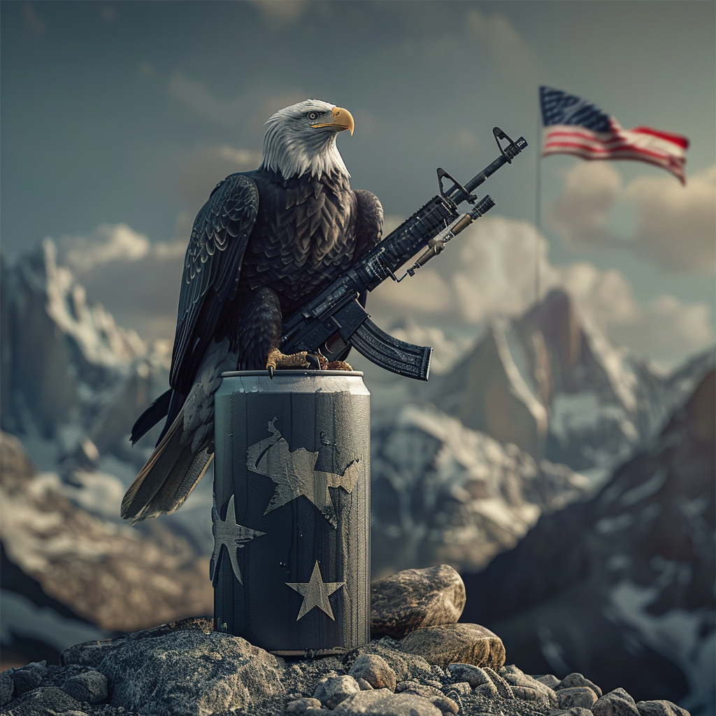 Bald Eagle AK47 Can Flag