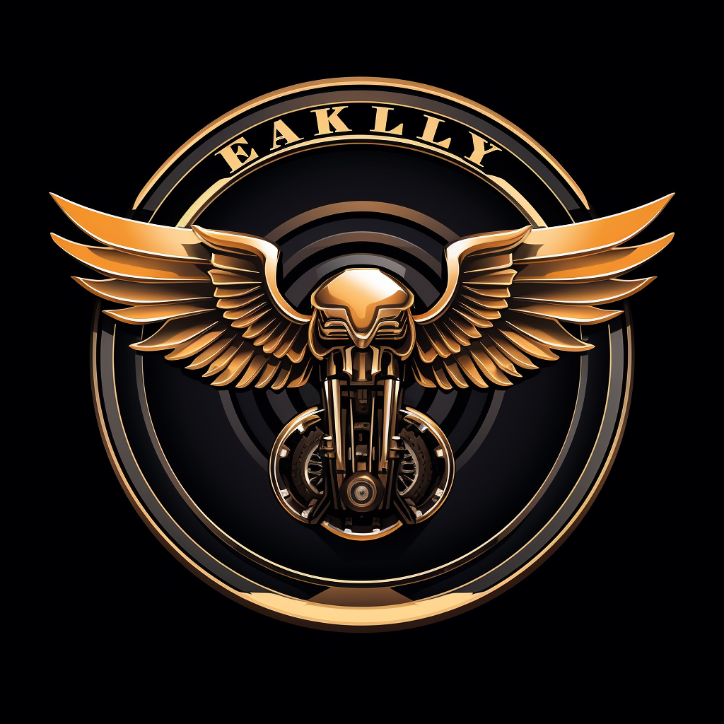 Futuristic Eagle Wings Harley Davidson Logo