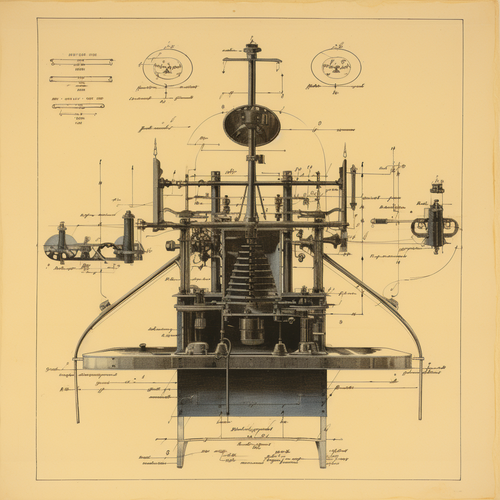 Schematic of an early radio device for contacting the dead