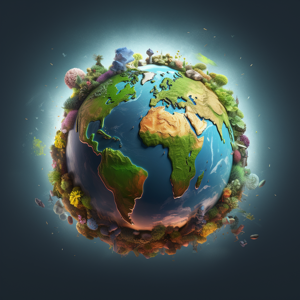 Earth icon representing global connection