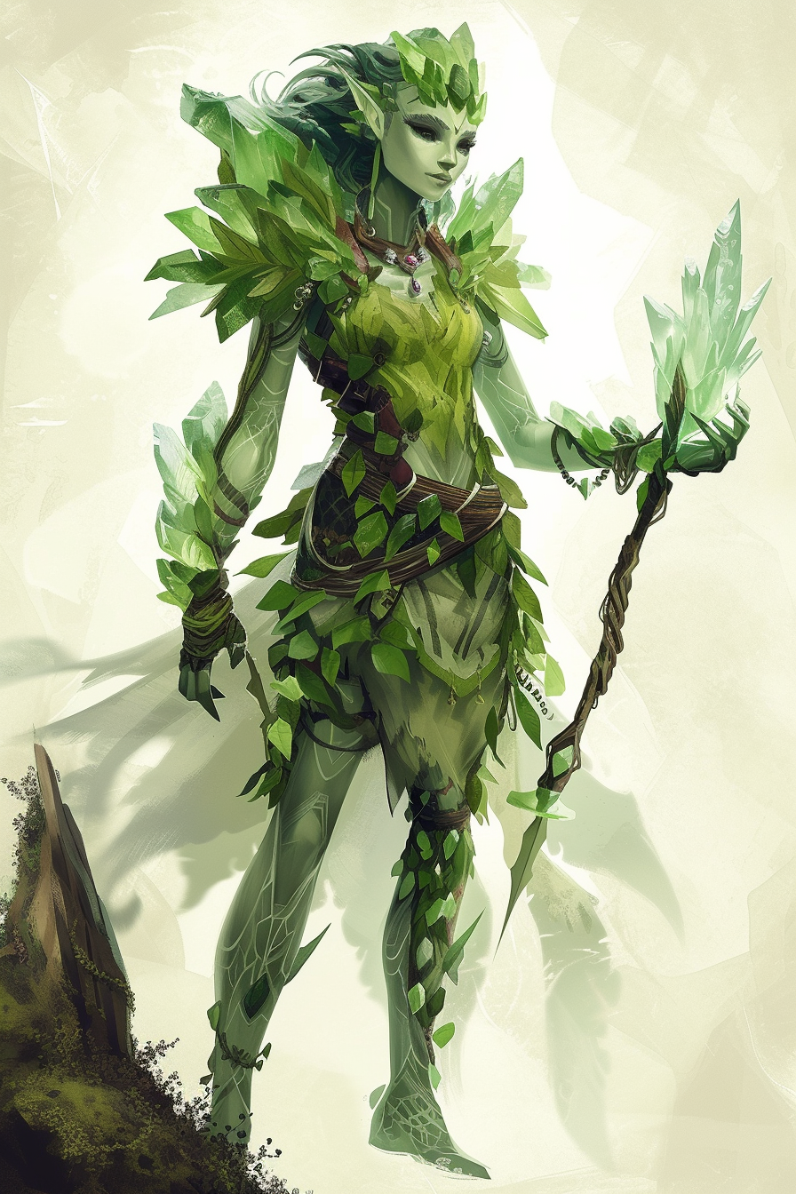 Earth Jenasi DND Jade Stone Crystall Hairs