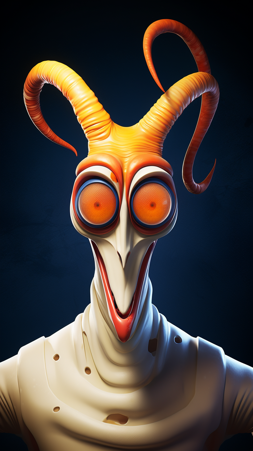 Realistic Earthworm Jim from the computer game series