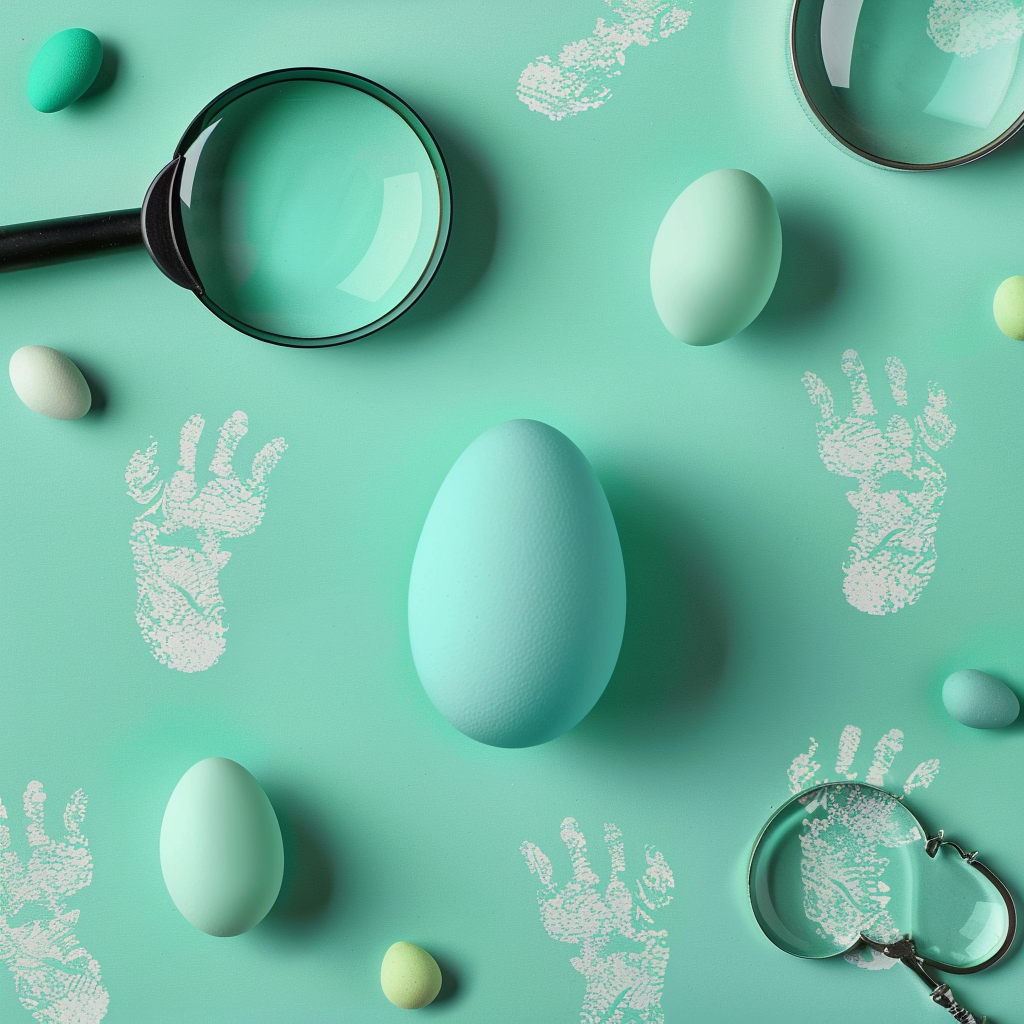 Minted Easter Egg Bunny Footmarks