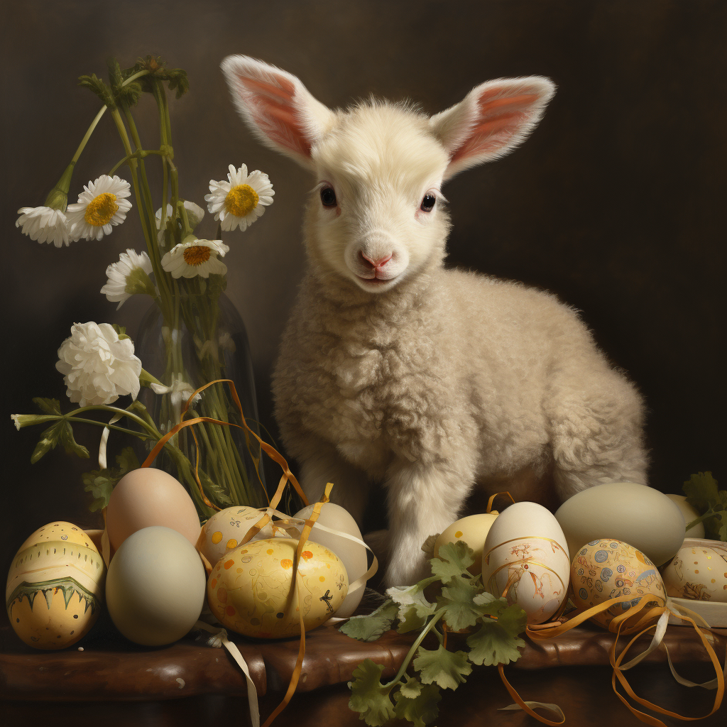 Adorable lamb for Easter festivities