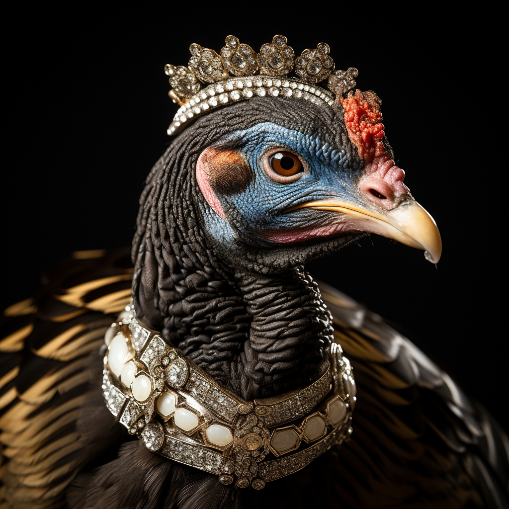 Eastern Wild Turkey with Gold Jewelry ??