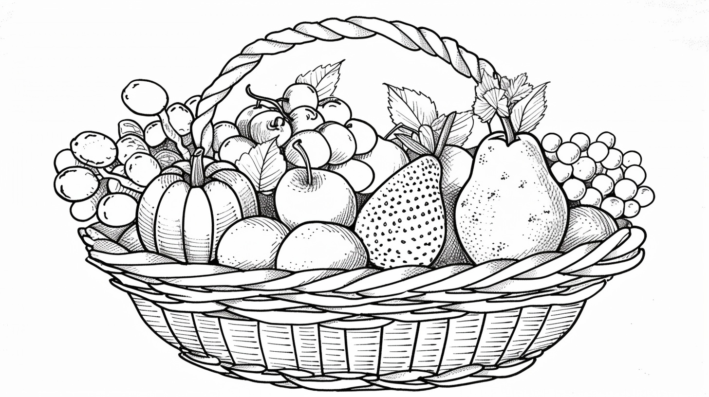 Coloring space for children with fruits