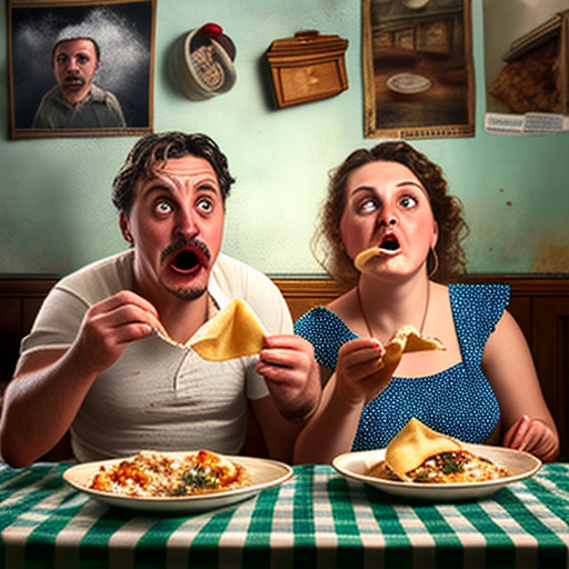 People enjoying authentic Italian ravioli dish