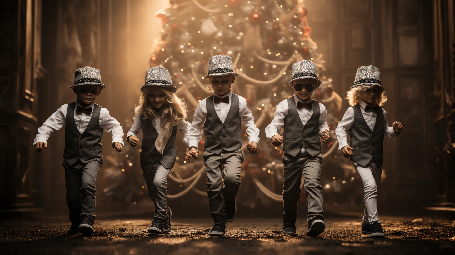 Eccentric Christmas Dance Children