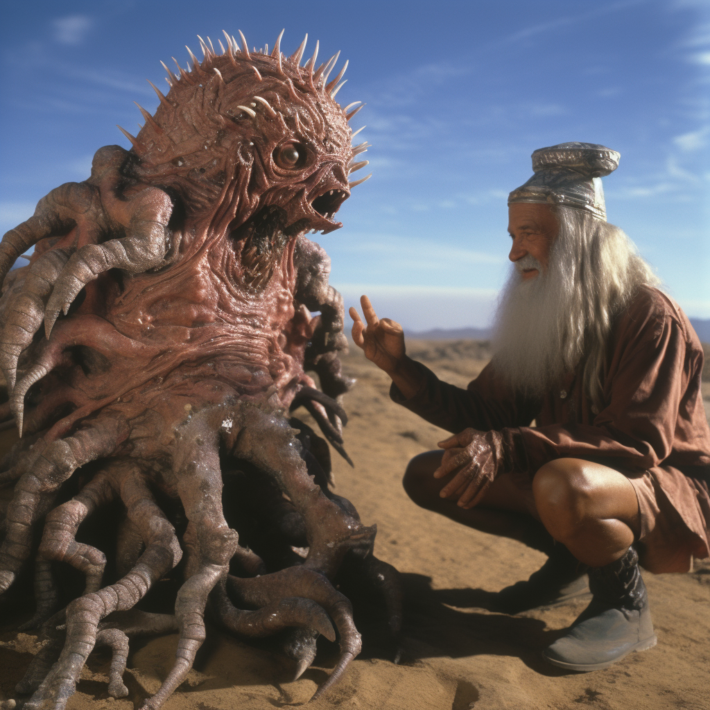 Enigmatic Echidna-Man Prophet in 90s Movie