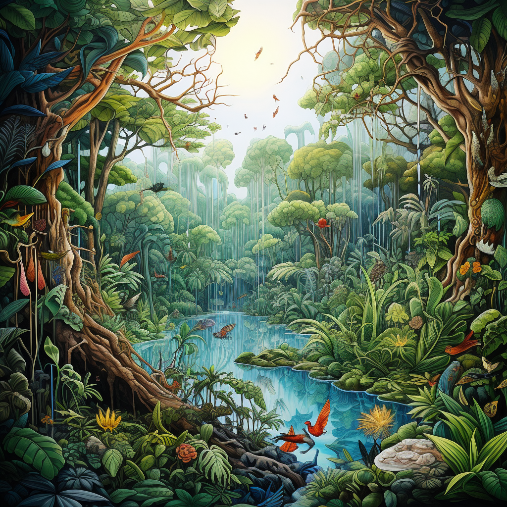 Illustration of an Ecosystem Jungle