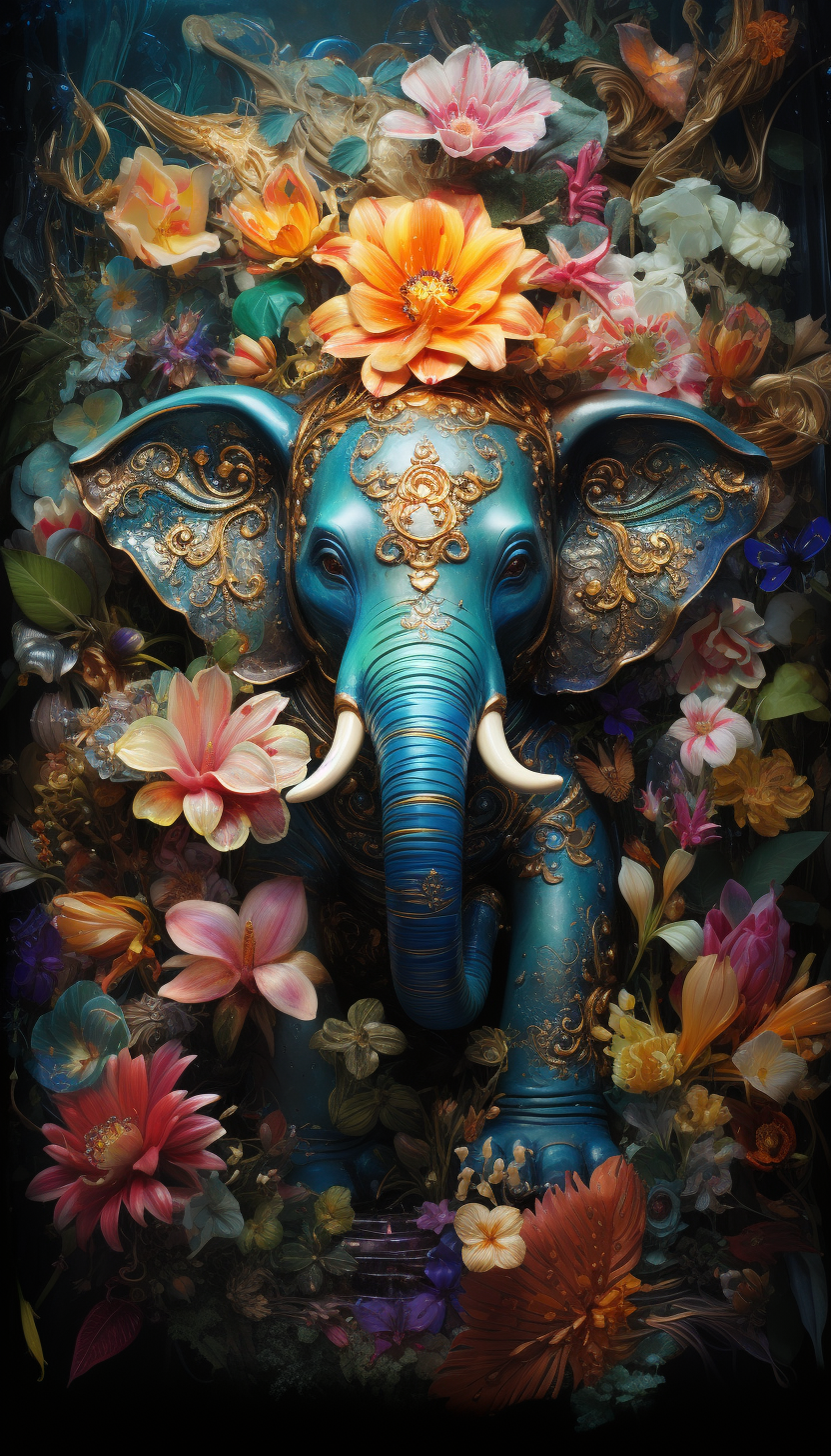 Lush happy Lord Ganesh image