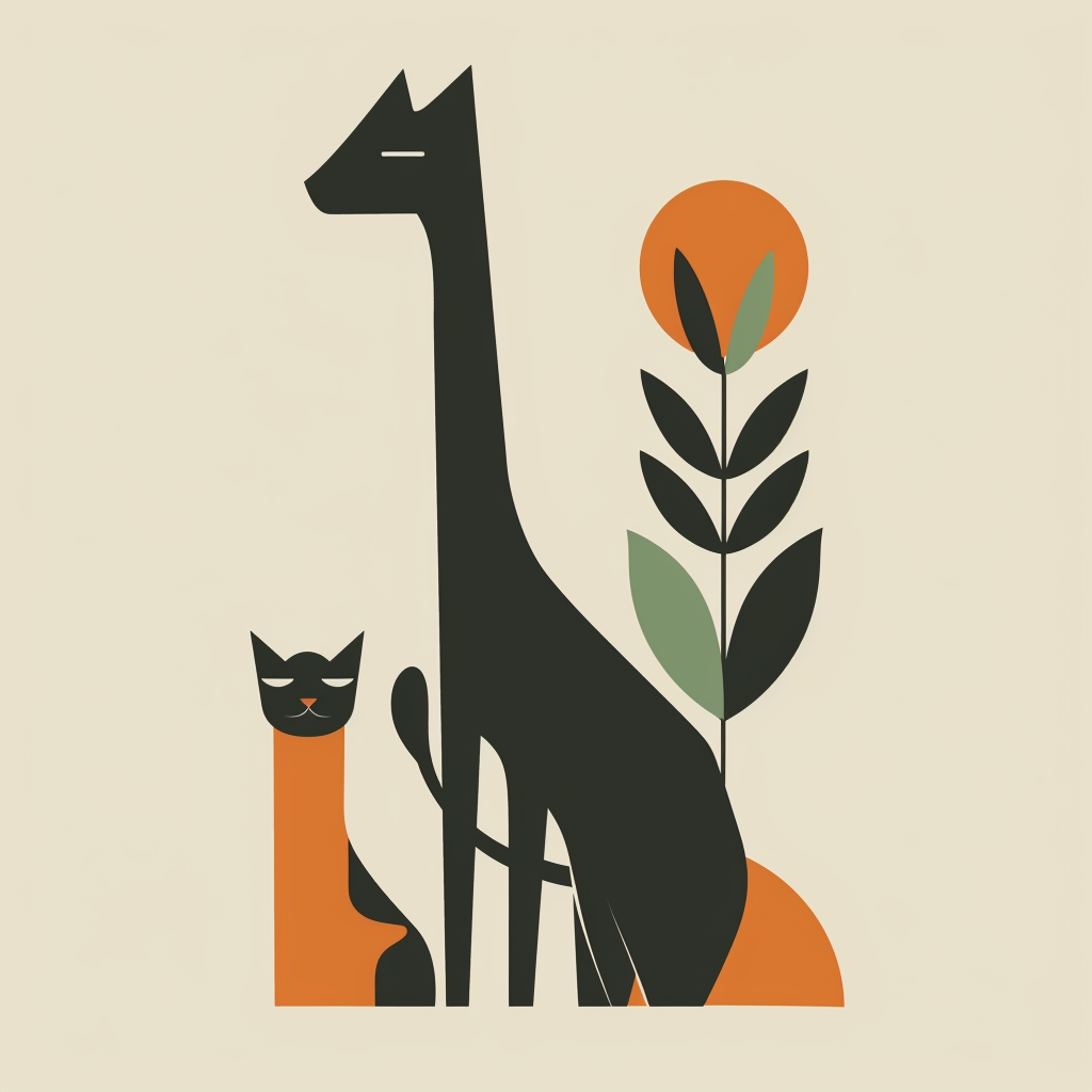 Education Logo Silhouette Puma Giraffe