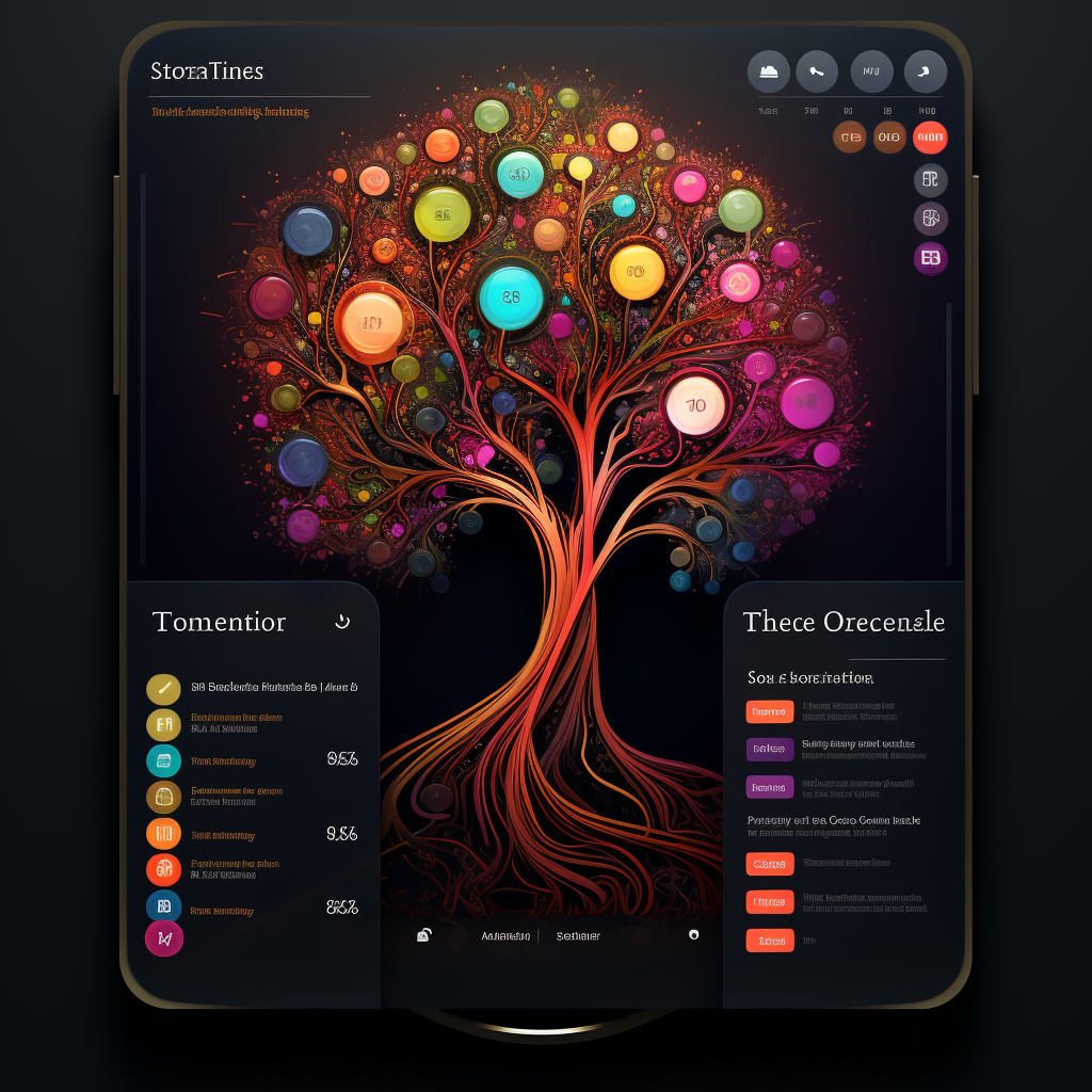 Colorful education tree of knowledge