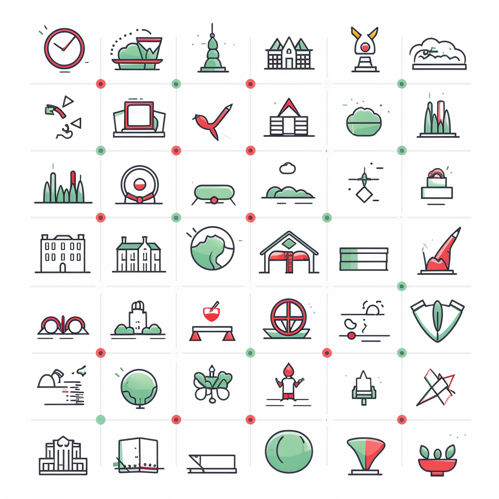 Educational school consultation icons sheet