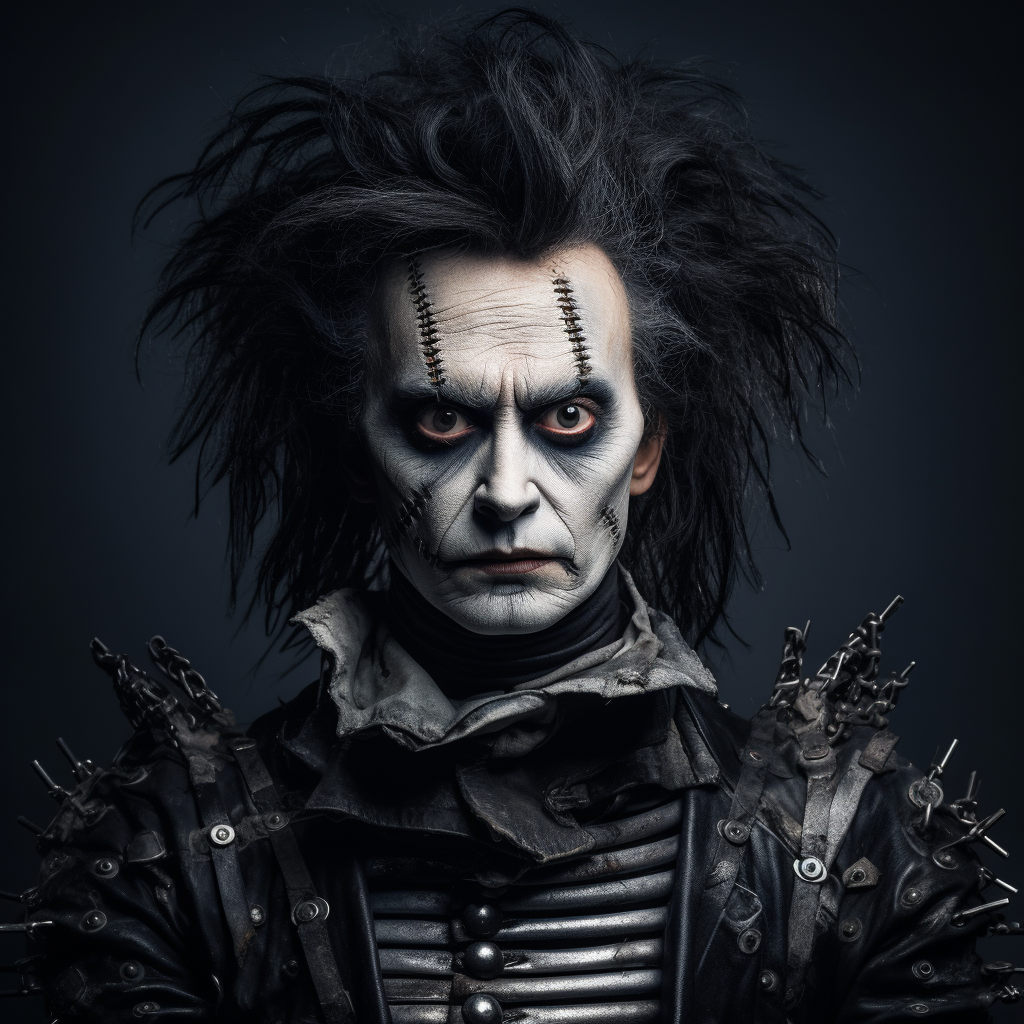 Ultra Realistic Side Face of Edward Scissorhands