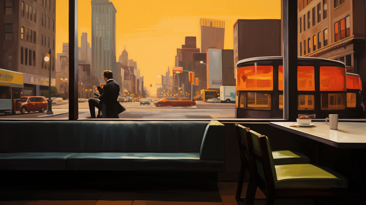 Cyberpunk New York Painting Art