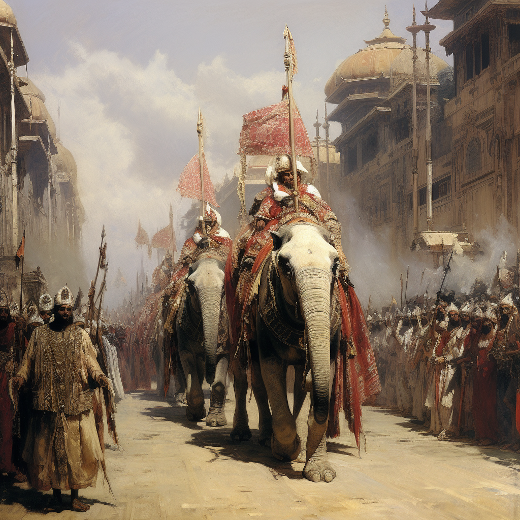 Great Moghul Procession Painting by Edwin Lord Weeks