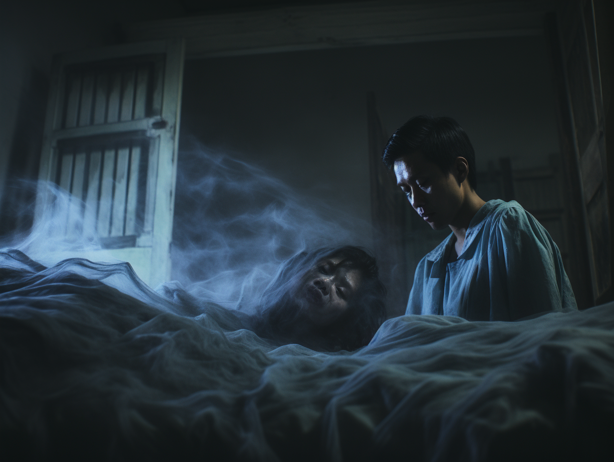 Eerie Dark Shadow Looms over Filipino Couple