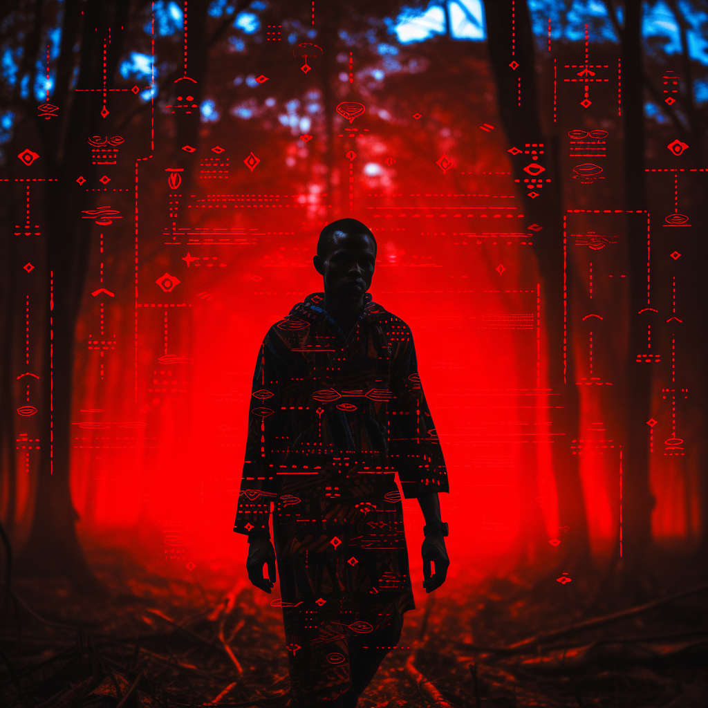 Egbe Tribe Man Walking in Forest