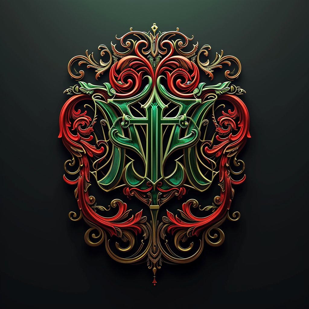 Highly Detailed Eger Logo in Green and Red