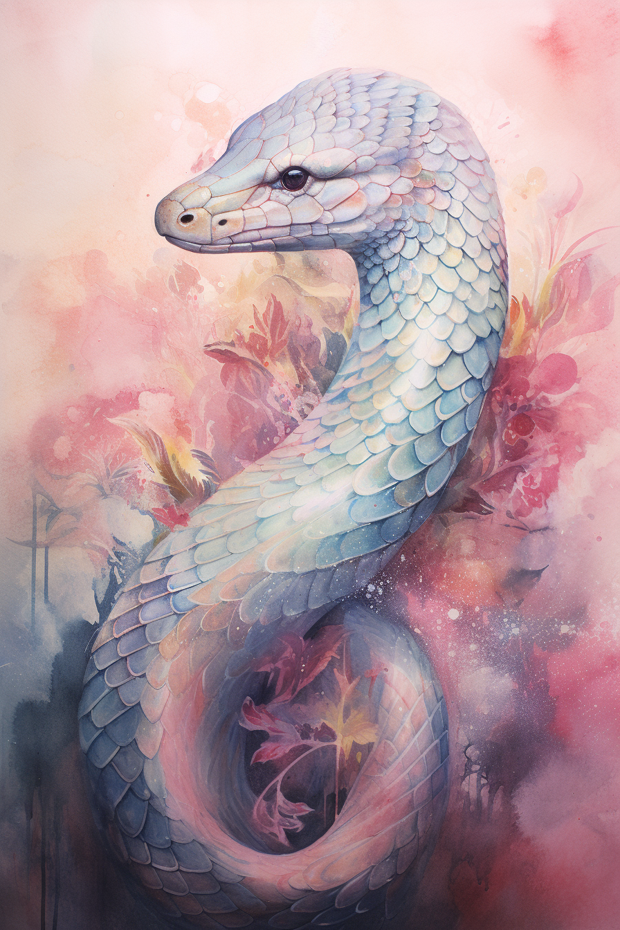 Beautiful Egyptian Cobra in Pastel Tones