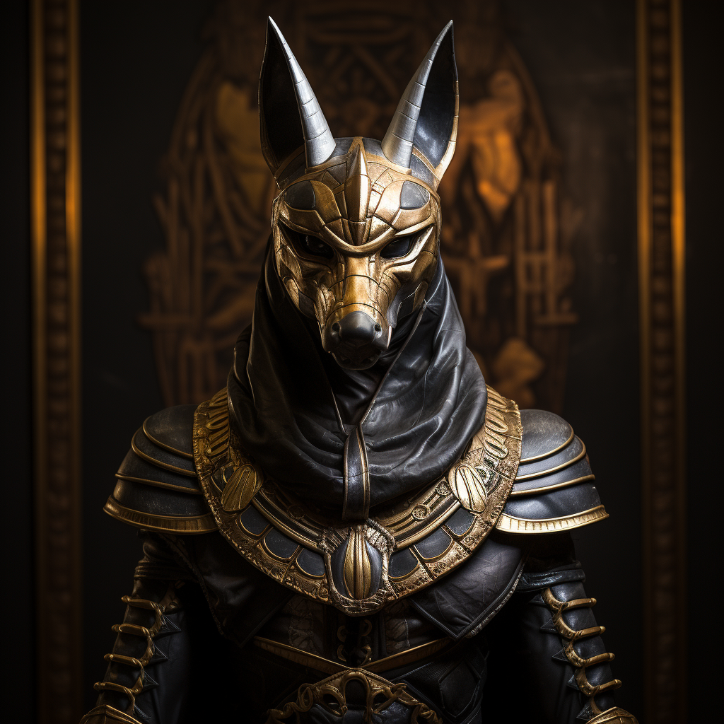 Egyptian God Anubis Jackal Helmet Mummification Afterlife